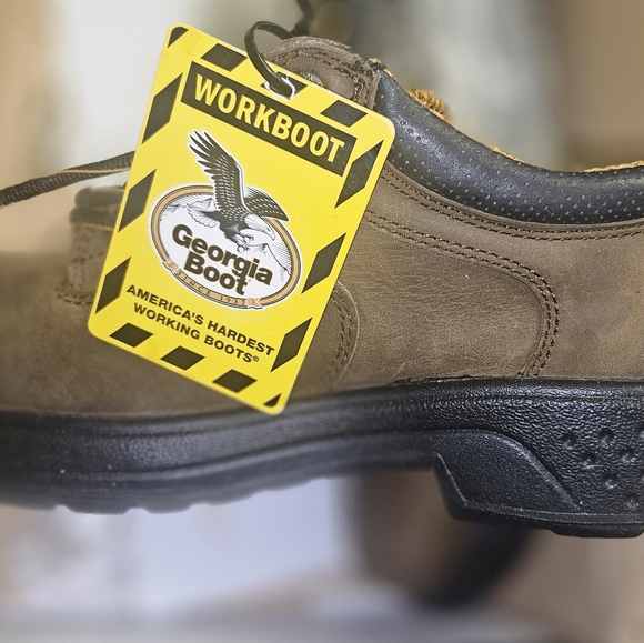 Genuine Georgia Boot Leather Non Slip Work Boot Sz. 10 - Picture 4 of 6